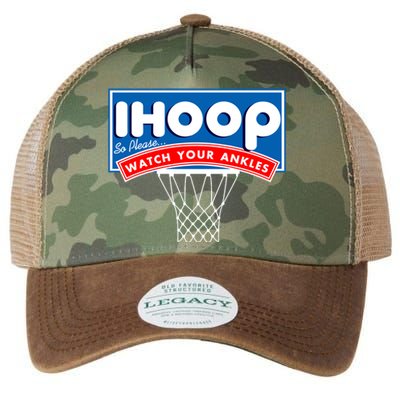 Ihoop I Hoop So Please Watch Your Ankles Classic Logo Legacy Tie Dye Trucker Hat