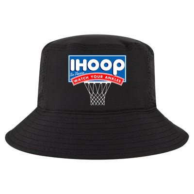 Ihoop I Hoop So Please Watch Your Ankles Classic Logo Cool Comfort Performance Bucket Hat