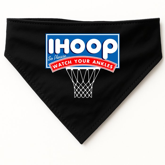 Ihoop I Hoop So Please Watch Your Ankles Classic Logo USA-Made Doggie Bandana