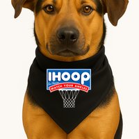 Ihoop I Hoop So Please Watch Your Ankles Classic Logo USA-Made Doggie Bandana