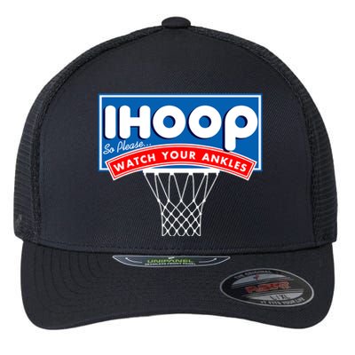 Ihoop I Hoop So Please Watch Your Ankles Classic Logo Flexfit Unipanel Trucker Cap