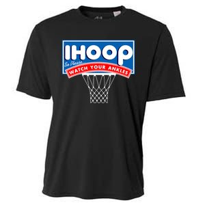 Ihoop I Hoop So Please Watch Your Ankles Classic Logo Cooling Performance Crew T-Shirt