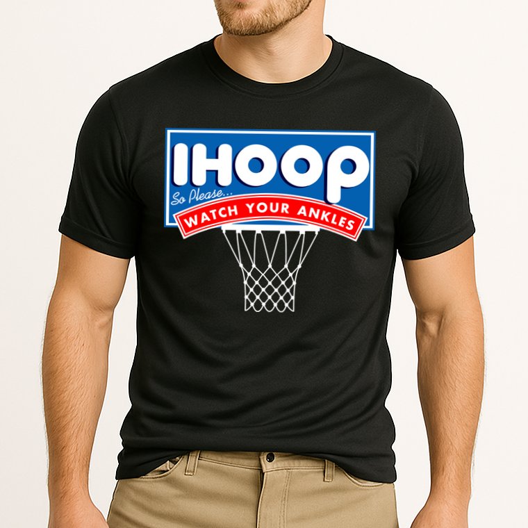 Ihoop I Hoop So Please Watch Your Ankles Classic Logo Performance Shirt