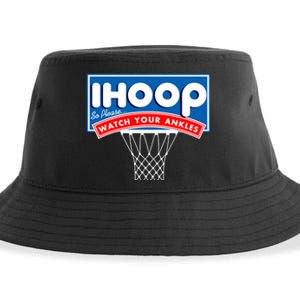 Ihoop I Hoop So Please Watch Your Ankles Classic Logo Sustainable Bucket Hat