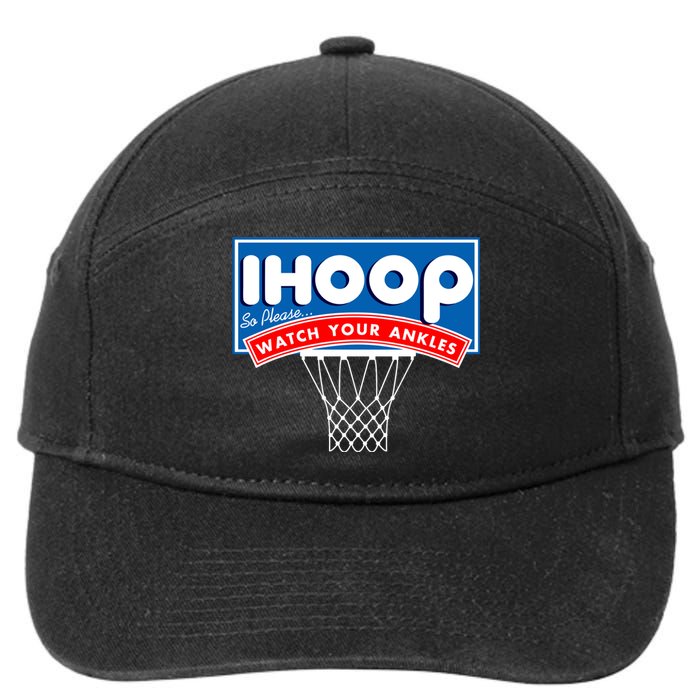 Ihoop I Hoop So Please Watch Your Ankles Classic Logo 7-Panel Snapback Hat