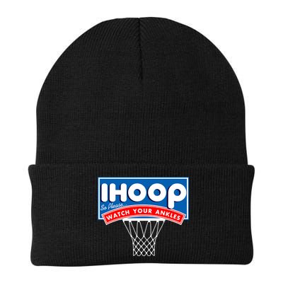 Ihoop I Hoop So Please Watch Your Ankles Classic Logo Knit Cap Winter Beanie