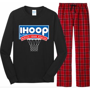 Ihoop I Hoop So Please Watch Your Ankles Classic Logo Long Sleeve Pajama Set