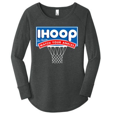 Ihoop I Hoop So Please Watch Your Ankles Classic Logo Women's Perfect Tri Tunic Long Sleeve Shirt