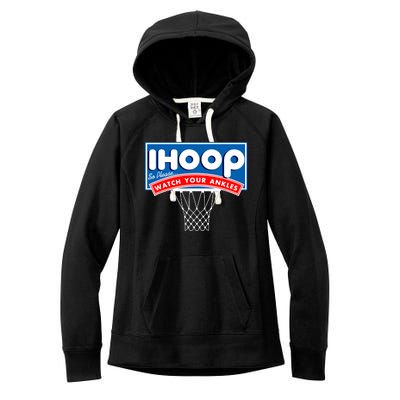 Ihoop I Hoop So Please Watch Your Ankles Classic Logo Women's Fleece Hoodie