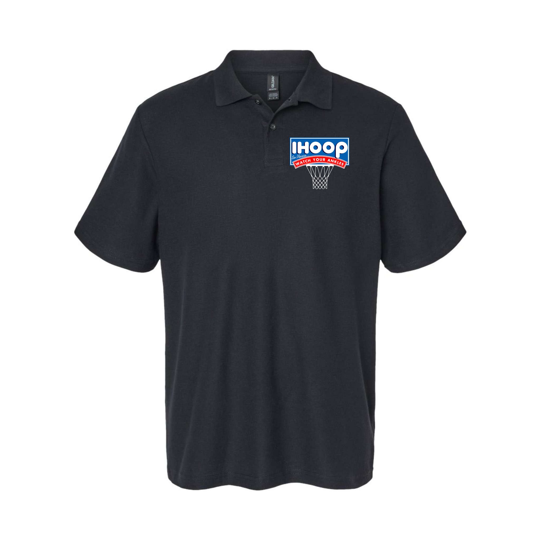 Ihoop I Hoop So Please Watch Your Ankles Classic Logo Polo