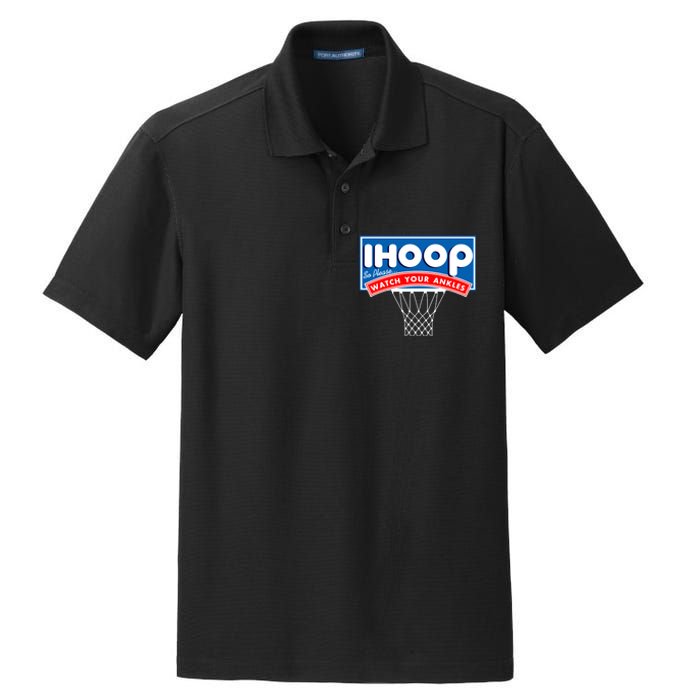 Ihoop I Hoop So Please Watch Your Ankles Classic Logo Dry Zone Grid Polo