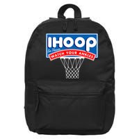 Ihoop I Hoop So Please Watch Your Ankles Classic Logo 16 in Basic Backpack