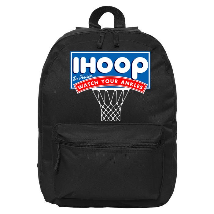 Ihoop I Hoop So Please Watch Your Ankles Classic Logo 16 in Basic Backpack