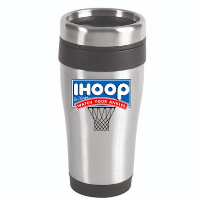 Ihoop I Hoop So Please Watch Your Ankles Classic Logo 16oz Travel Tumbler
