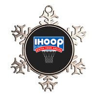 Ihoop I Hoop So Please Watch Your Ankles Classic Logo Metallic Star Ornament