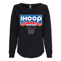 Ihoop I Hoop So Please Watch Your Ankles Classic Logo Womens California Wash Sweatshirt