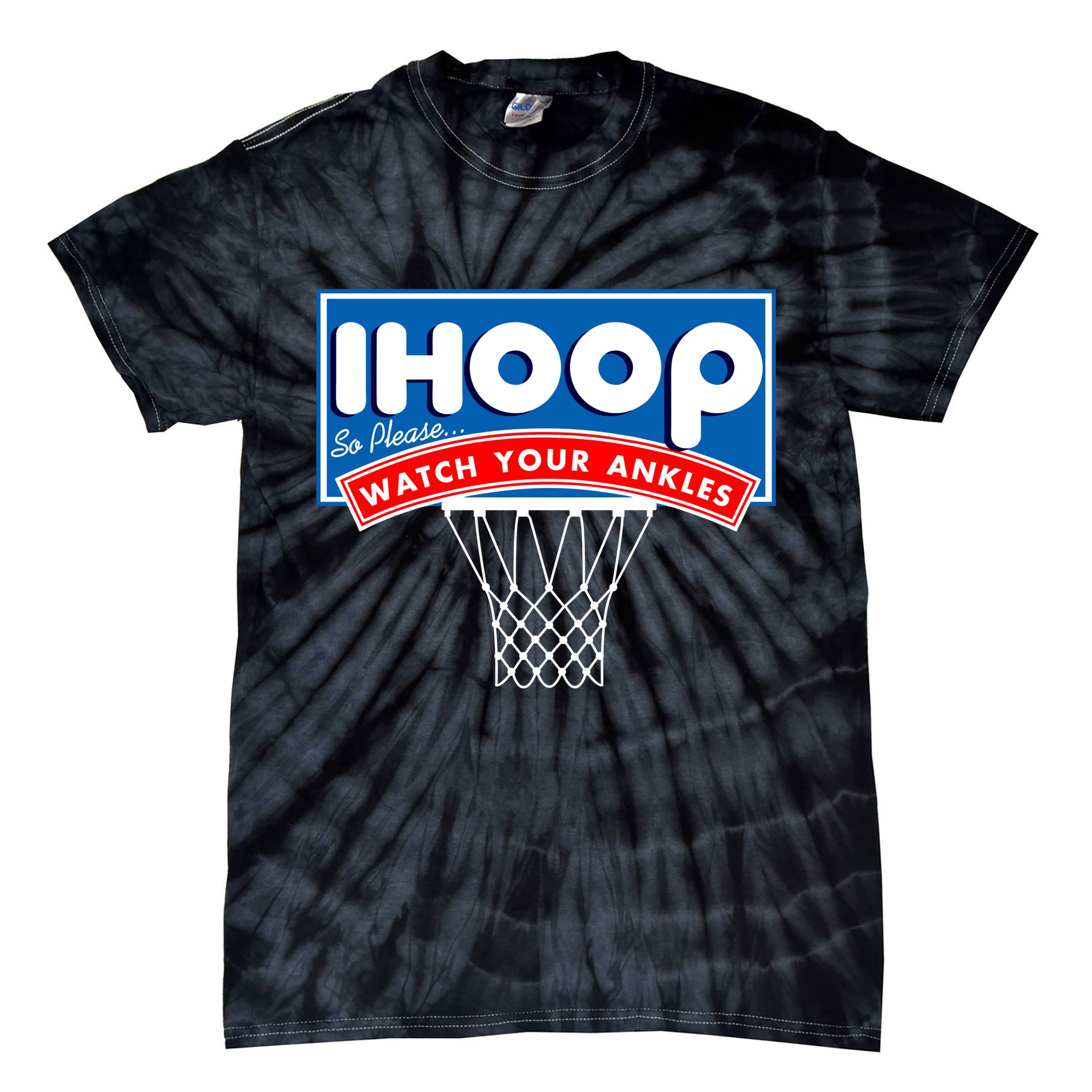 Ihoop I Hoop So Please Watch Your Ankles Classic Logo Tie-Dye T-Shirt