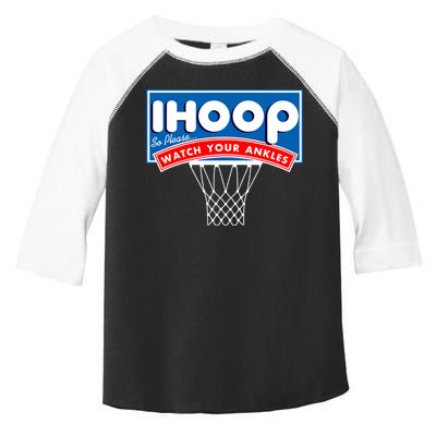 Ihoop I Hoop So Please Watch Your Ankles Classic Logo Toddler Fine Jersey T-Shirt