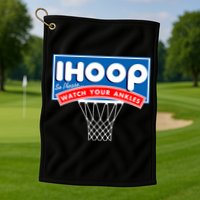 Ihoop I Hoop So Please Watch Your Ankles Classic Logo Golf Towel