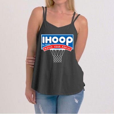 Ihoop I Hoop So Please Watch Your Ankles Classic Logo Women's Strappy Tank