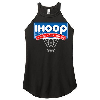 Ihoop I Hoop So Please Watch Your Ankles Classic Logo Women's Perfect Tri Rocker Tank