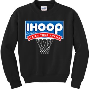 Ihoop I Hoop So Please Watch Your Ankles Classic Logo Kids Sweatshirt