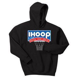 Ihoop I Hoop So Please Watch Your Ankles Classic Logo Kids Hoodie