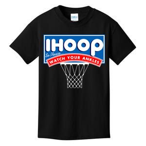 Ihoop I Hoop So Please Watch Your Ankles Classic Logo Kids T-Shirt