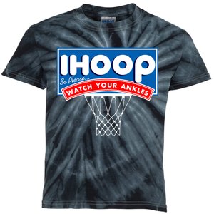 Ihoop I Hoop So Please Watch Your Ankles Classic Logo Kids Tie-Dye T-Shirt