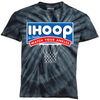 Ihoop I Hoop So Please Watch Your Ankles Classic Logo Kids Tie-Dye T-Shirt