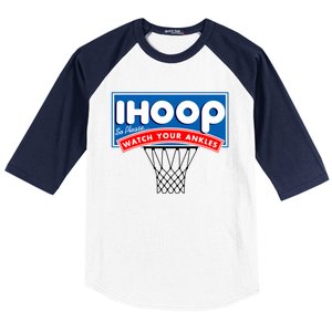 Ihoop I Hoop So Please Watch Your Ankles Classic Logo Baseball Sleeve Shirt