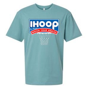 Ihoop I Hoop So Please Watch Your Ankles Classic Logo Sueded Cloud Jersey T-Shirt