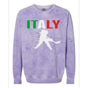 Italy Ice Hockey Fans Jersey Italian Hockey Team Supporter Colorblast Crewneck Sweatshirt