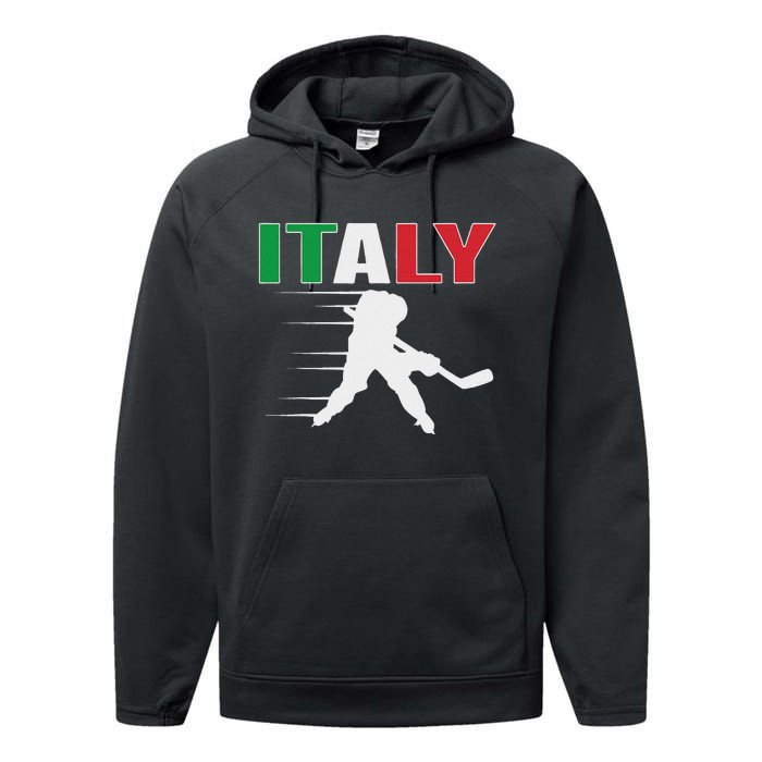 Italy Ice Hockey Fans Jersey Italian Hockey Team Supporter Performance Fleece Hoodie