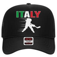 Italy Ice Hockey Fans Jersey Italian Hockey Team Supporter High Crown Mesh Back Trucker Hat