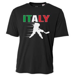 Italy Ice Hockey Fans Jersey Italian Hockey Team Supporter Cooling Performance Crew T-Shirt