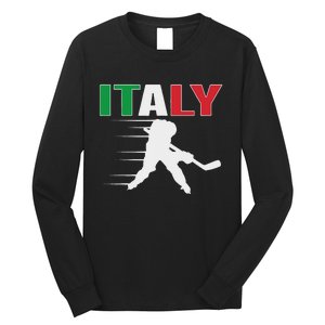 Italy Ice Hockey Fans Jersey Italian Hockey Team Supporter Long Sleeve Shirt