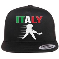 Italy Ice Hockey Fans Jersey Italian Hockey Team Supporter Flat Bill Trucker Hat