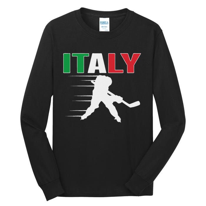 Italy Ice Hockey Fans Jersey Italian Hockey Team Supporter Tall Long Sleeve T-Shirt