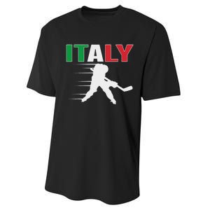 Italy Ice Hockey Fans Jersey Italian Hockey Team Supporter Performance Sprint T-Shirt