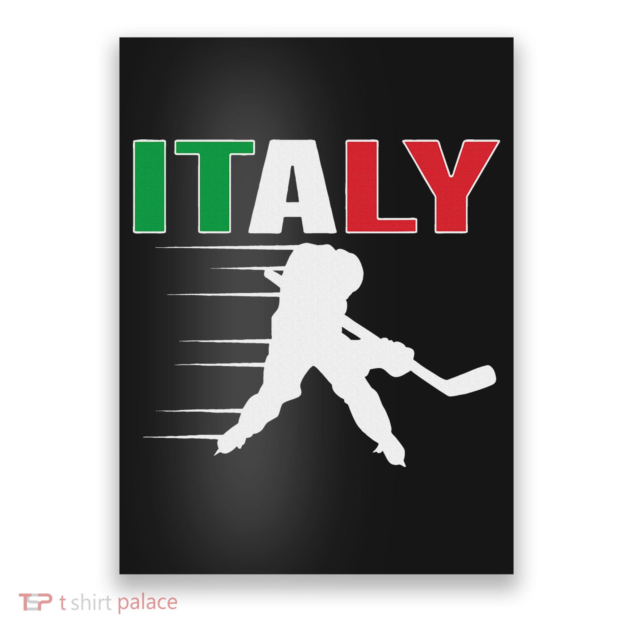 Italy Ice Hockey Fans Jersey Italian Hockey Team Supporter Poster
