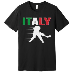 Italy Ice Hockey Fans Jersey Italian Hockey Team Supporter Premium T-Shirt