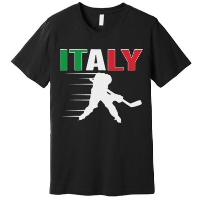 Italy Ice Hockey Fans Jersey Italian Hockey Team Supporter Premium T-Shirt