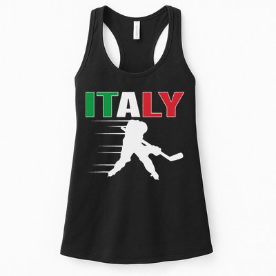 Italy Ice Hockey Fans Jersey Italian Hockey Team Supporter Womens Tank Top