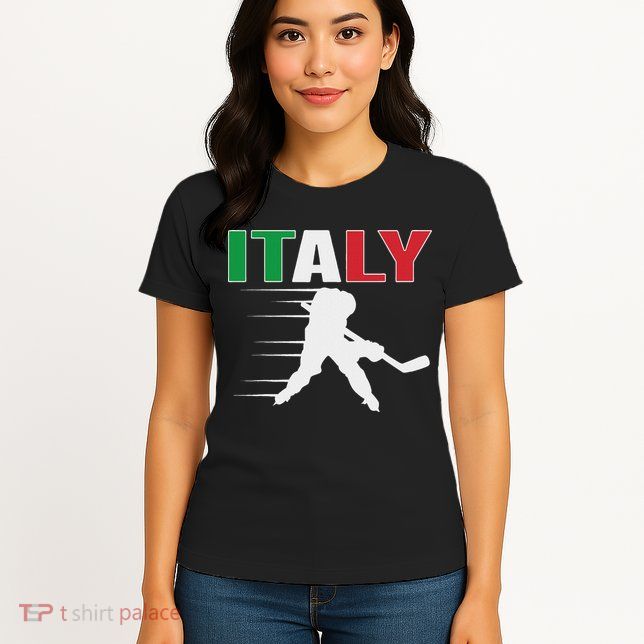 Italy Ice Hockey Fans Jersey Italian Hockey Team Supporter Womens T-Shirt