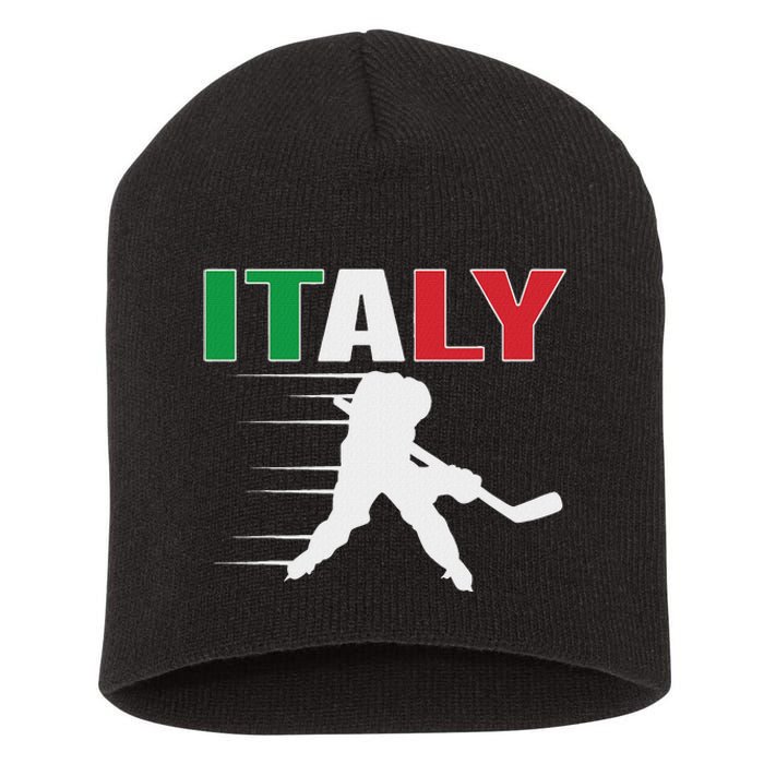 Italy Ice Hockey Fans Jersey Italian Hockey Team Supporter Short Acrylic Beanie