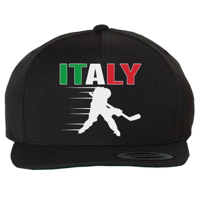 Italy Ice Hockey Fans Jersey Italian Hockey Team Supporter Wool Snapback Cap