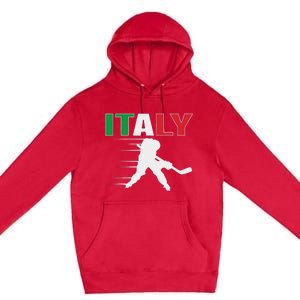 Italy Ice Hockey Fans Jersey Italian Hockey Team Supporter Premium Pullover Hoodie