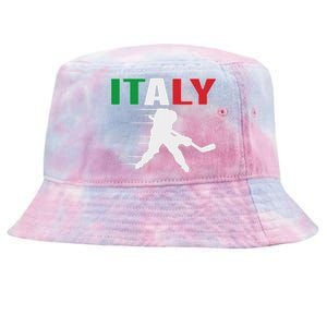 Italy Ice Hockey Fans Jersey Italian Hockey Team Supporter Tie-Dyed Bucket Hat