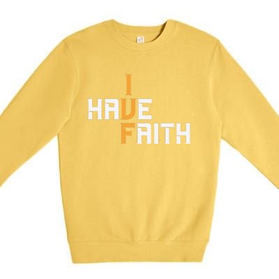 Ivf I Have Faith Ivf Mom Ivf Dad Transfer Day Premium Crewneck Sweatshirt